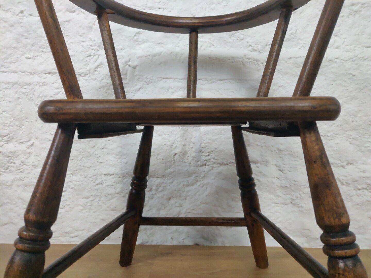 Victorian Child's Potty Chair Beech Spindle Back Postage Available