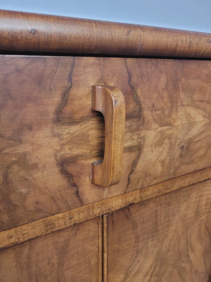 Walnut Cocktail Cabinet Art Deco 1950's Mid Century Vintage Postage Available