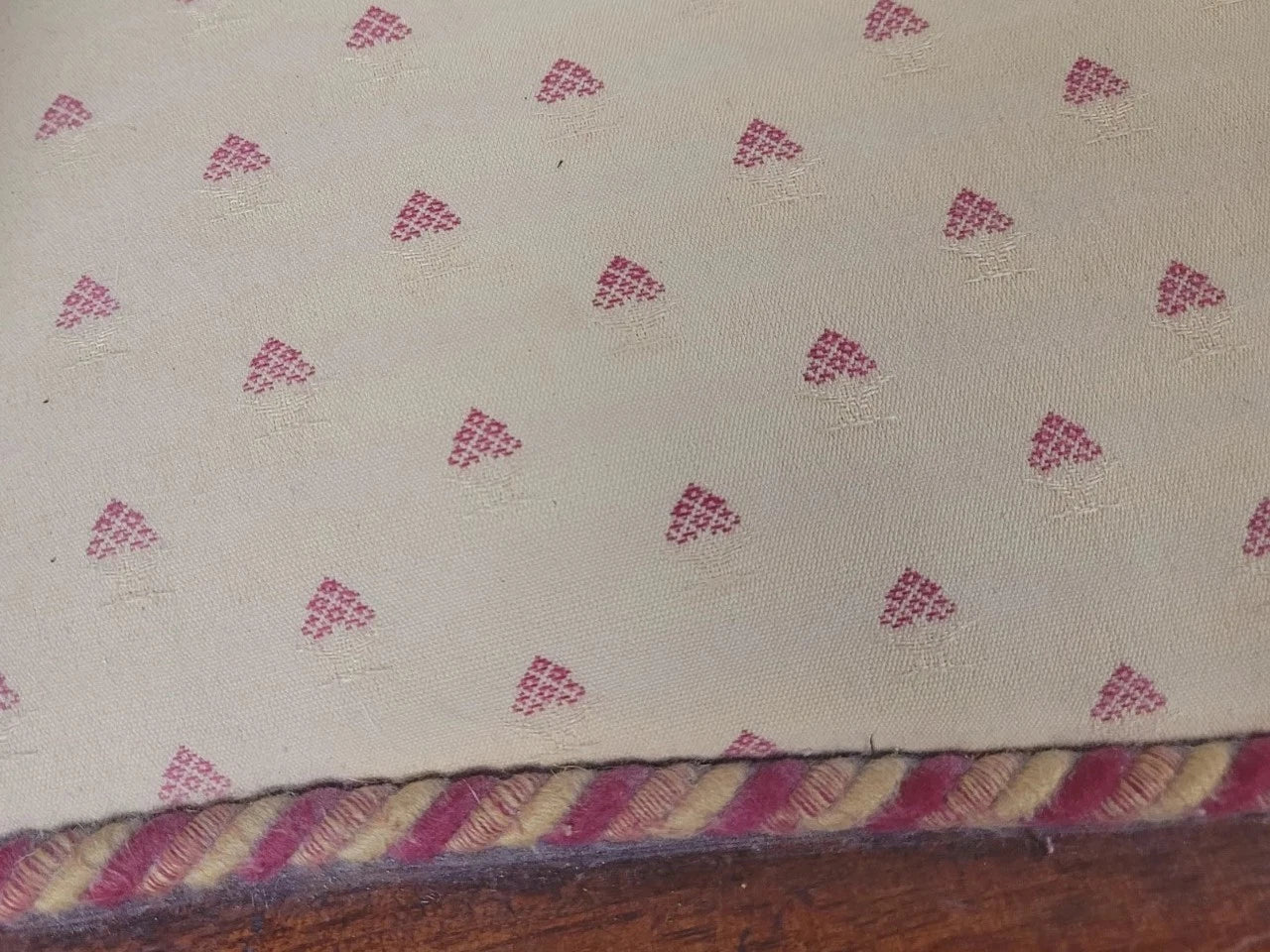 Edwardian Bedroom Elbow Chair Cushion Pierced Back Upholstered Postage Available