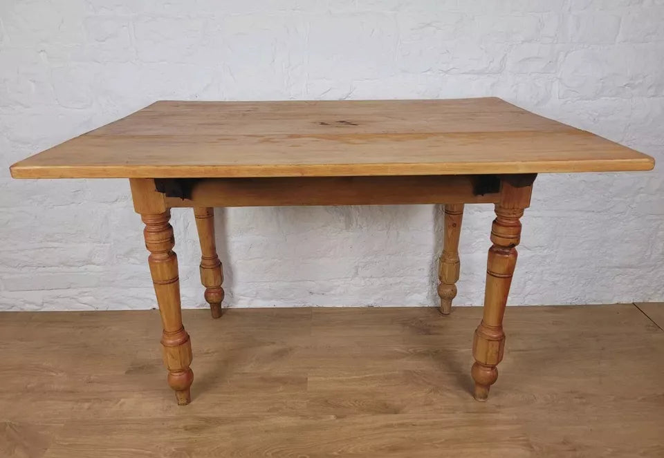 Victorian Pine Table Kitchen Farmhouse Drop Leaf Rustic Delivery Available