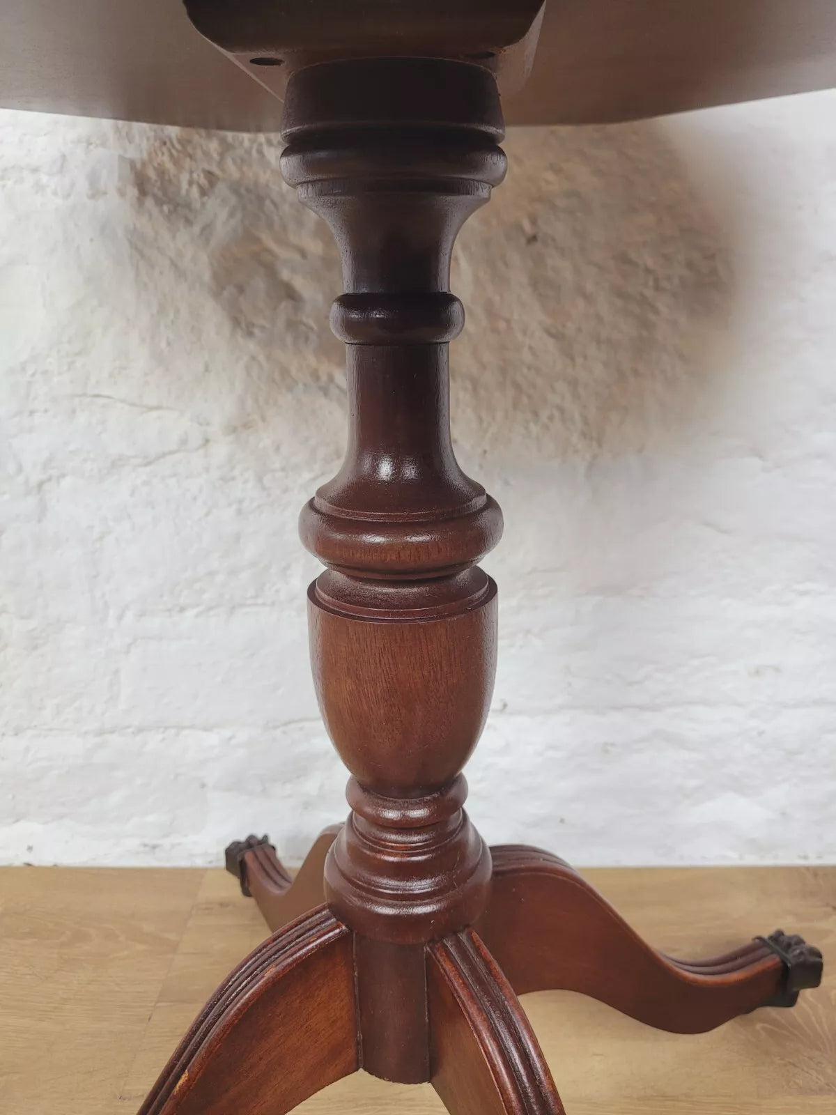 Octagonal Drum Side Table Leather Gilt Castors Drawers Antique Postage Available