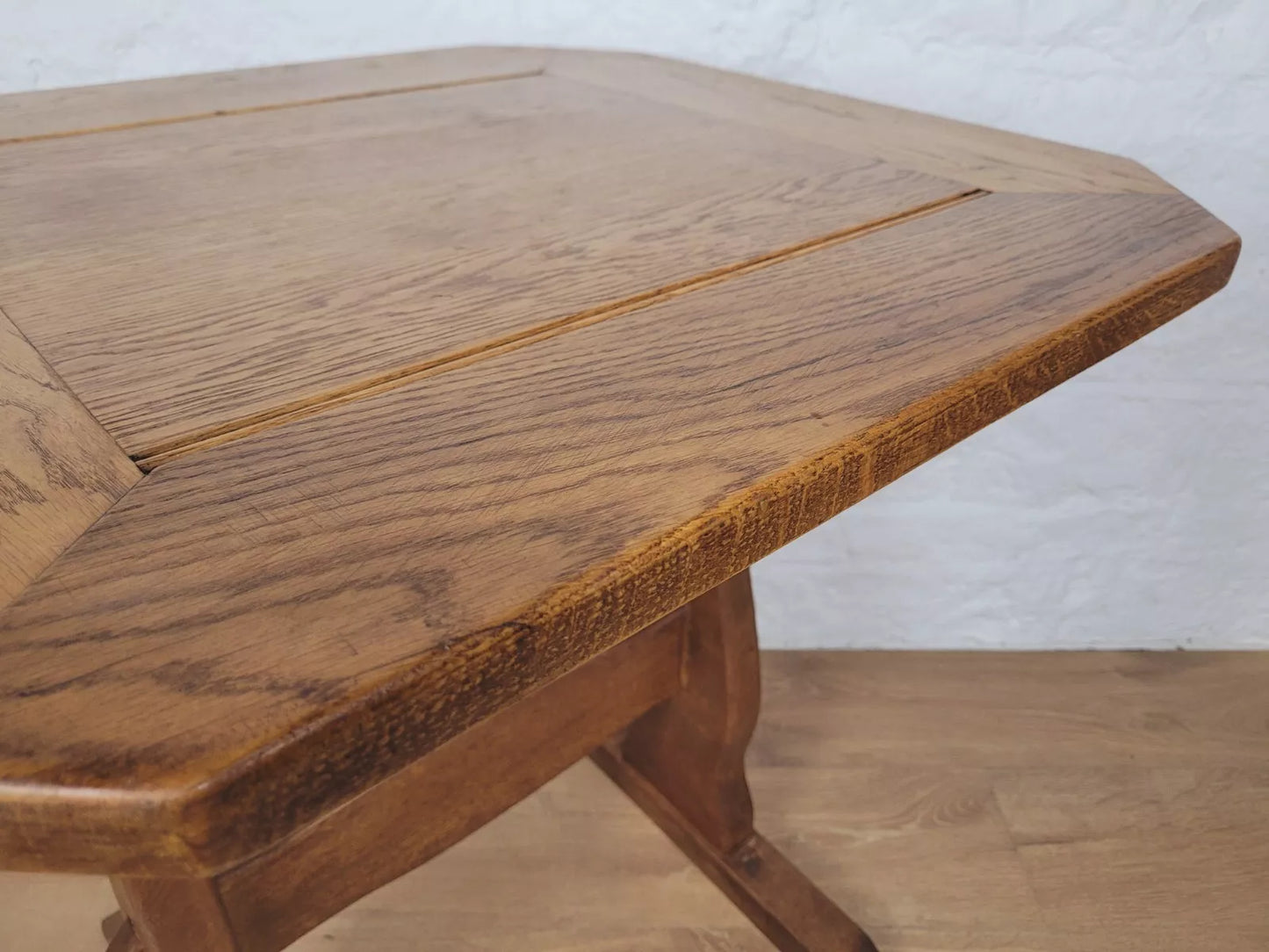 Vintage Oak Refectory Table Country Yorkshire Mid 20th Century Postage Available