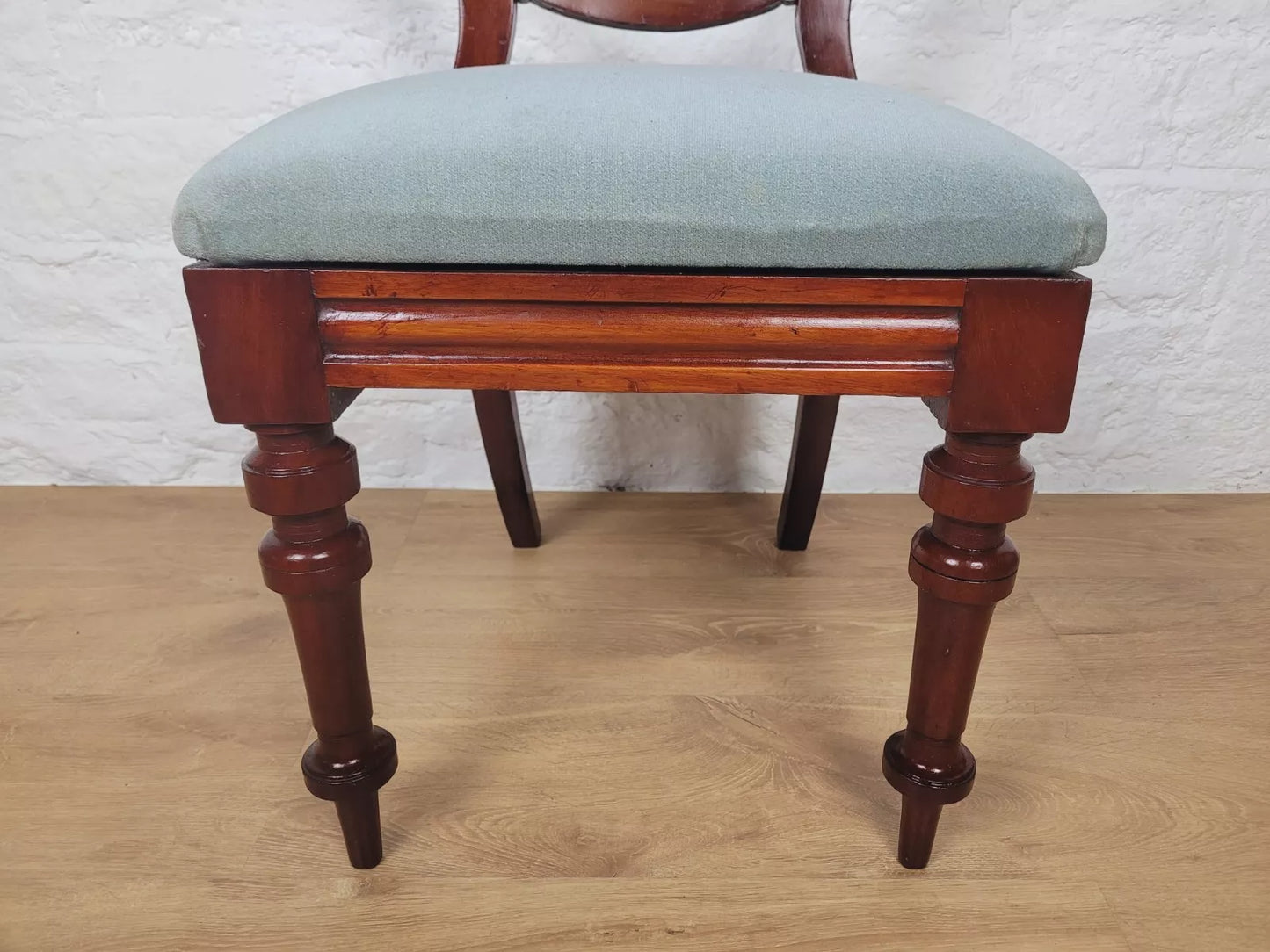 Victorian Dining Chair Balloon Back Upholstered English 19thC Postage Available