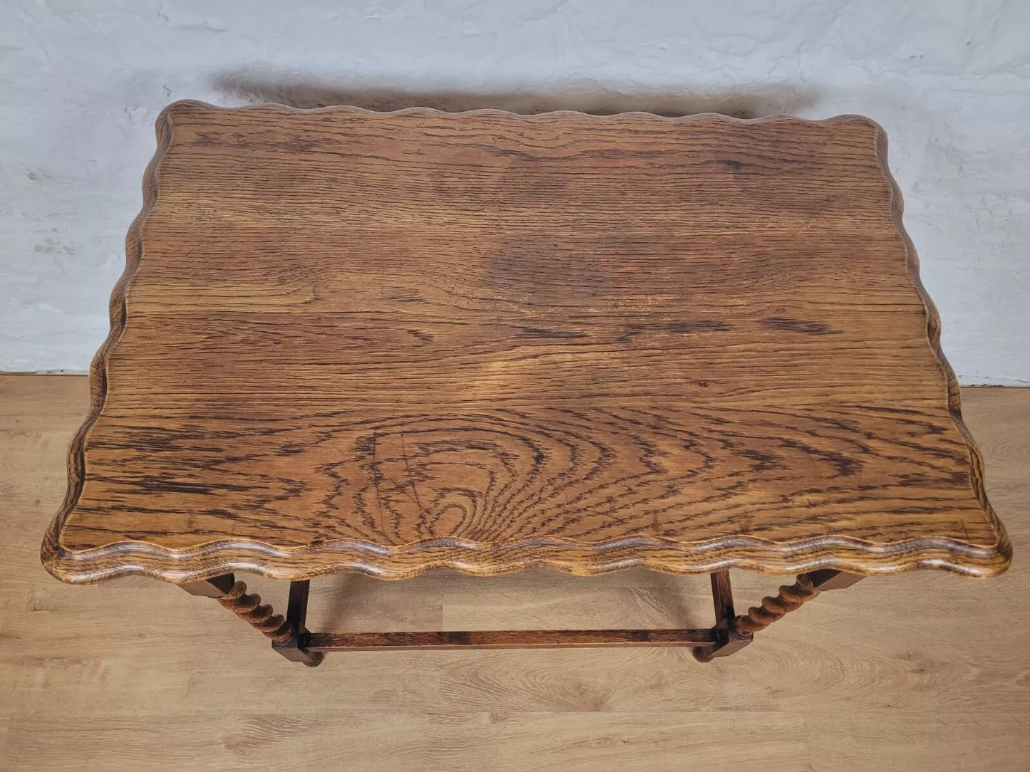 Barley Twist Occasional Table Oak Figured Country English Postage Available