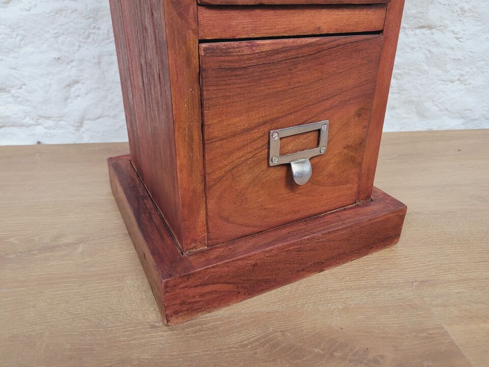 Vintage Filing Cabinet 6 Drawers Storage Tall Mahogany Postage Available