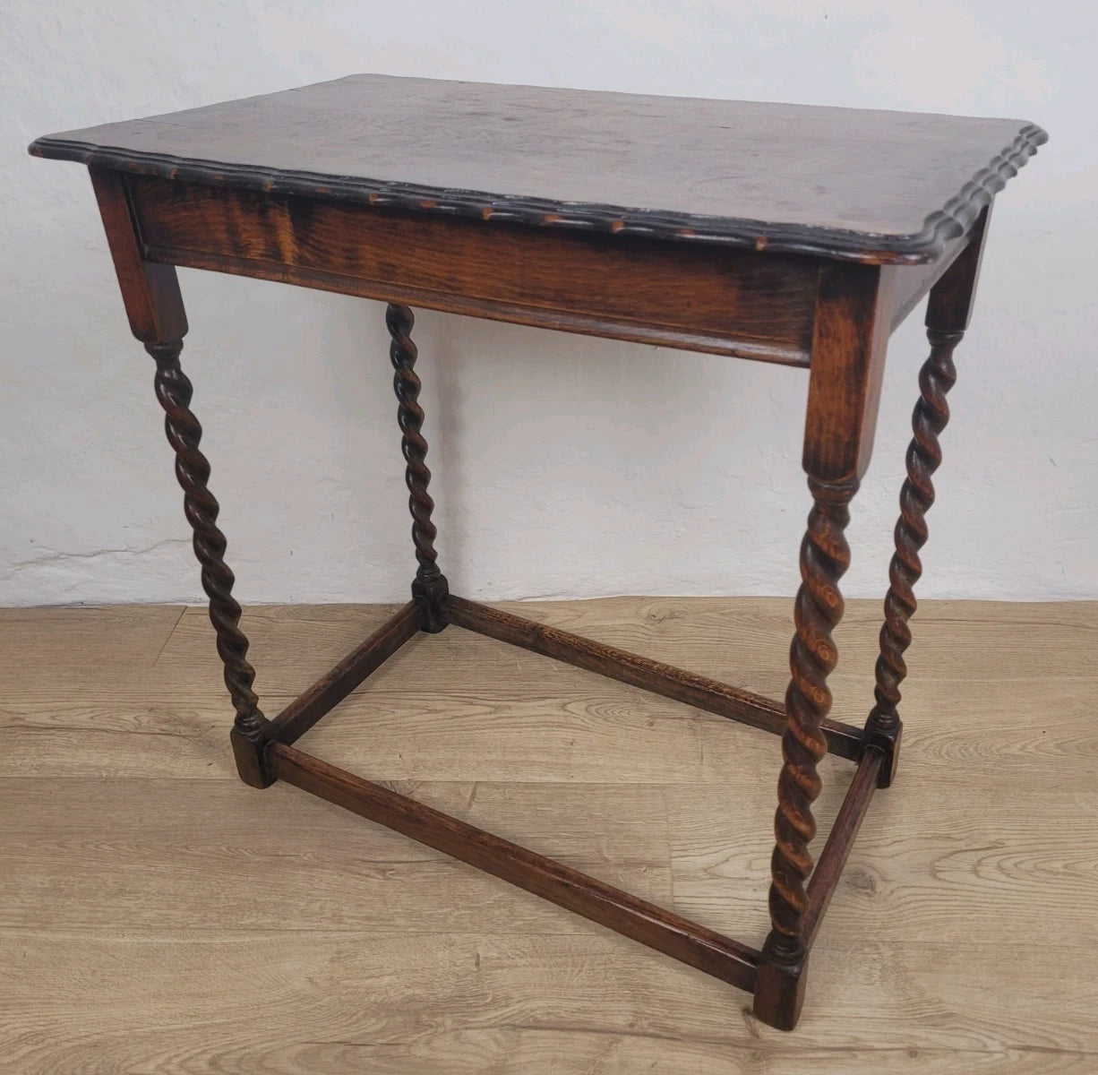 Barley Twist Side Table English Country 19th Century Antique Postage Available