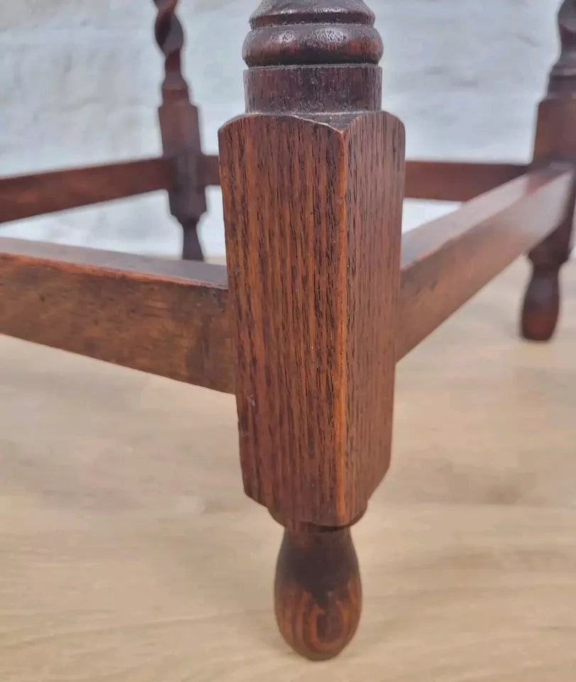 Barley Twist Side Table Pie Crust Country English Mahogany Postage Available