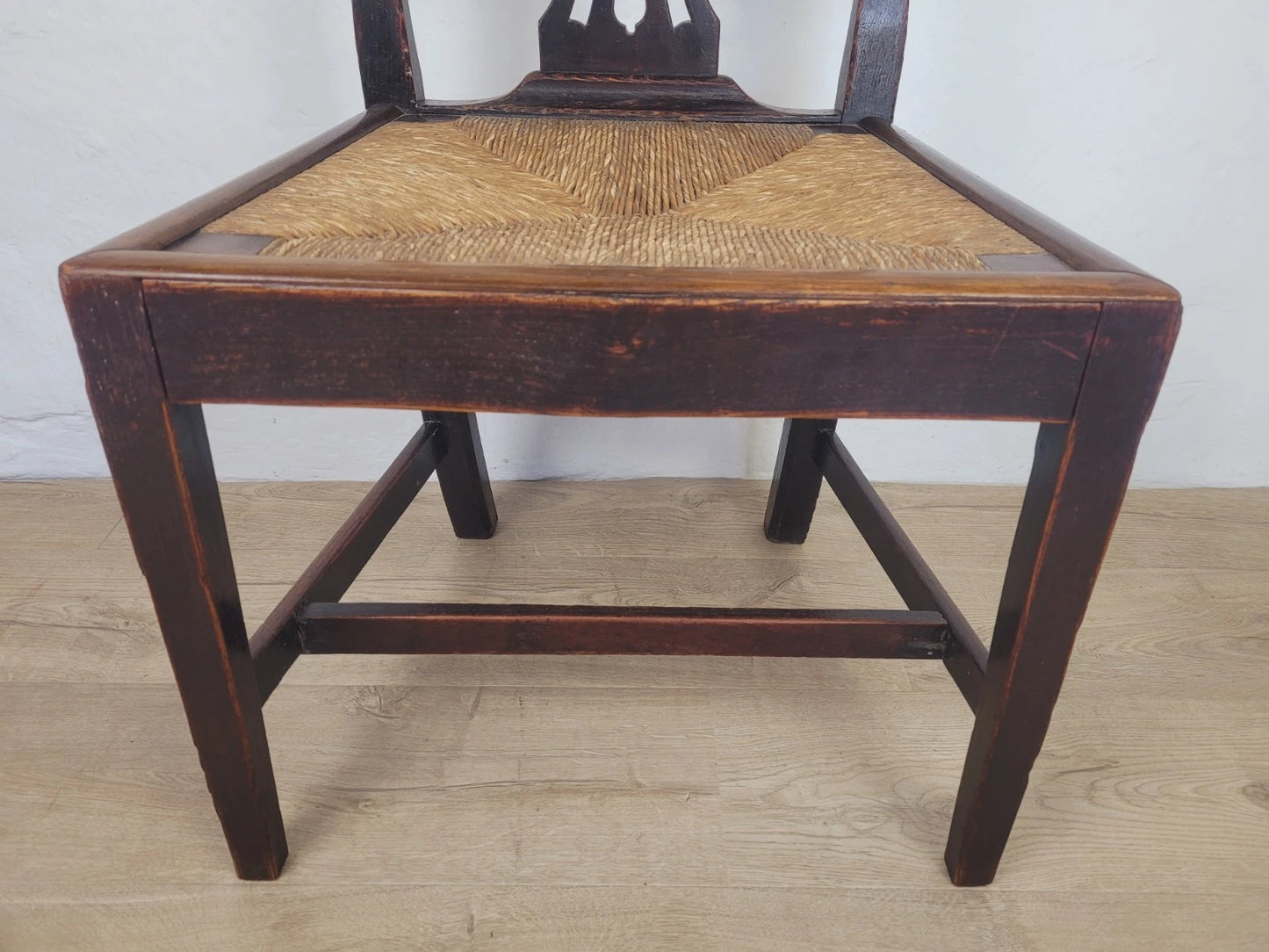 Country Side Chair Cane Pierced Back Antique 19th Century Postage Available