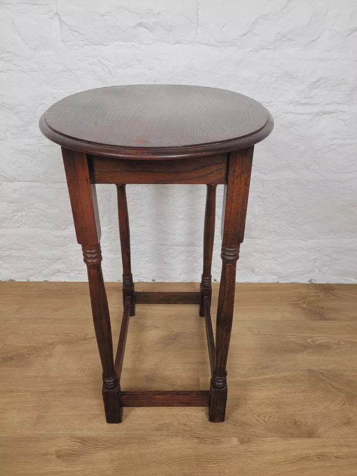 Edwardian Oval Side Table Hall Turned Legs Mahogany English Postage Available