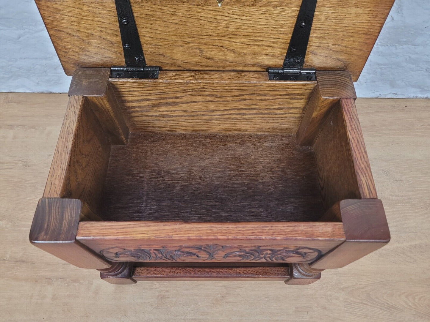 Oak Slipper Box 'Old Charm' Vintage Storage Postage Available