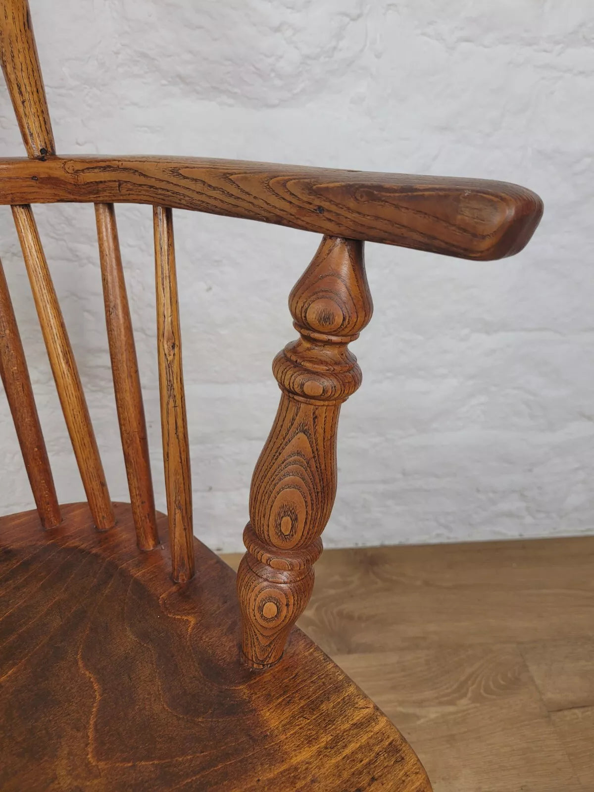 Victorian Windsor Armchair Pierced Splatback Oak Antique 1860s Postage Available