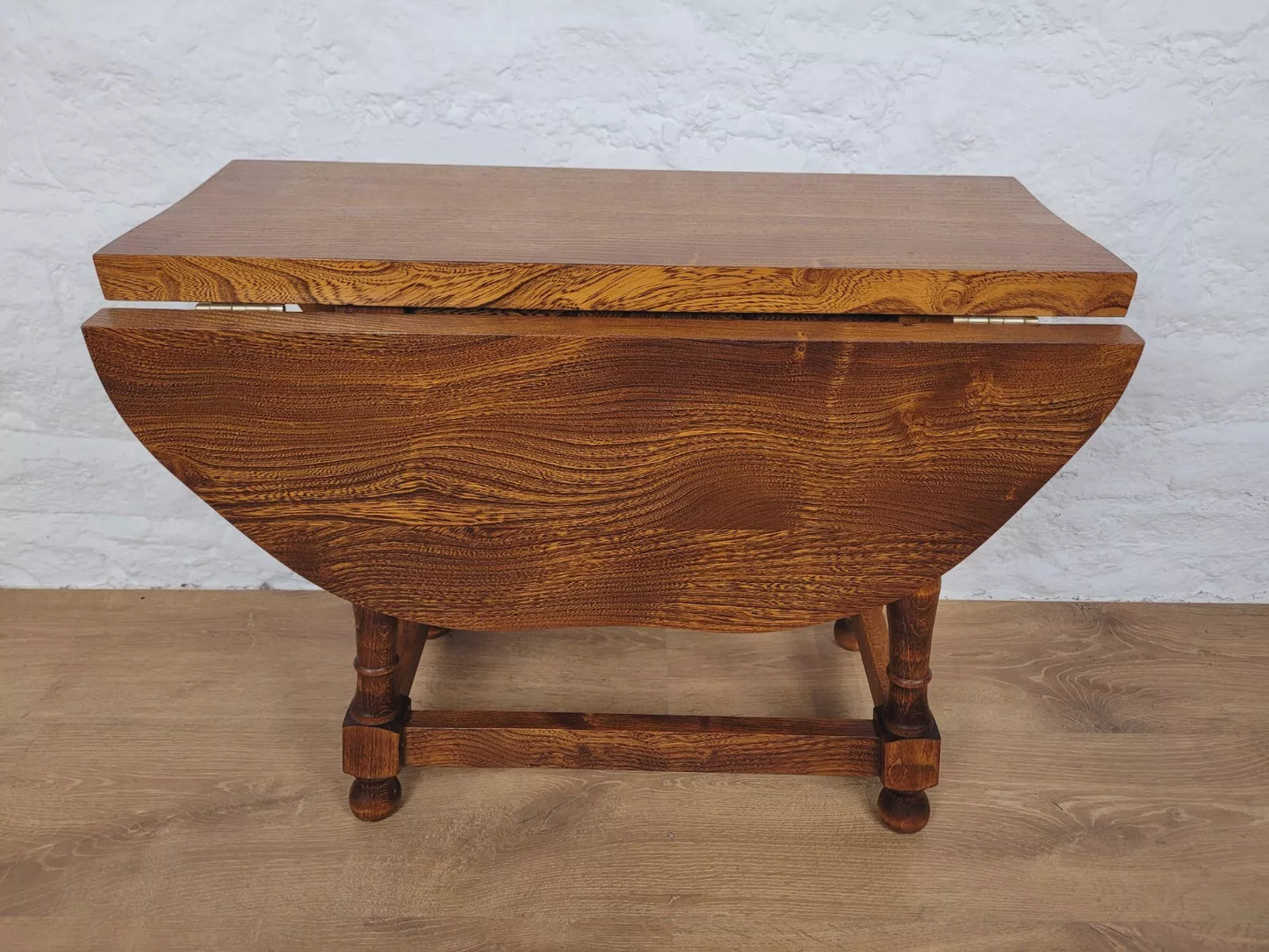 Elm Drop Leaf Table Vintage Mid Century Modern Postage Available