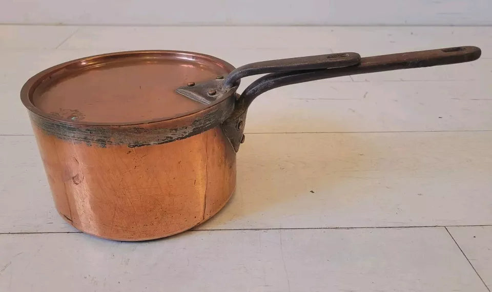 Harrods Copper Saucepan With Lid 19th Century Antique Postage Available