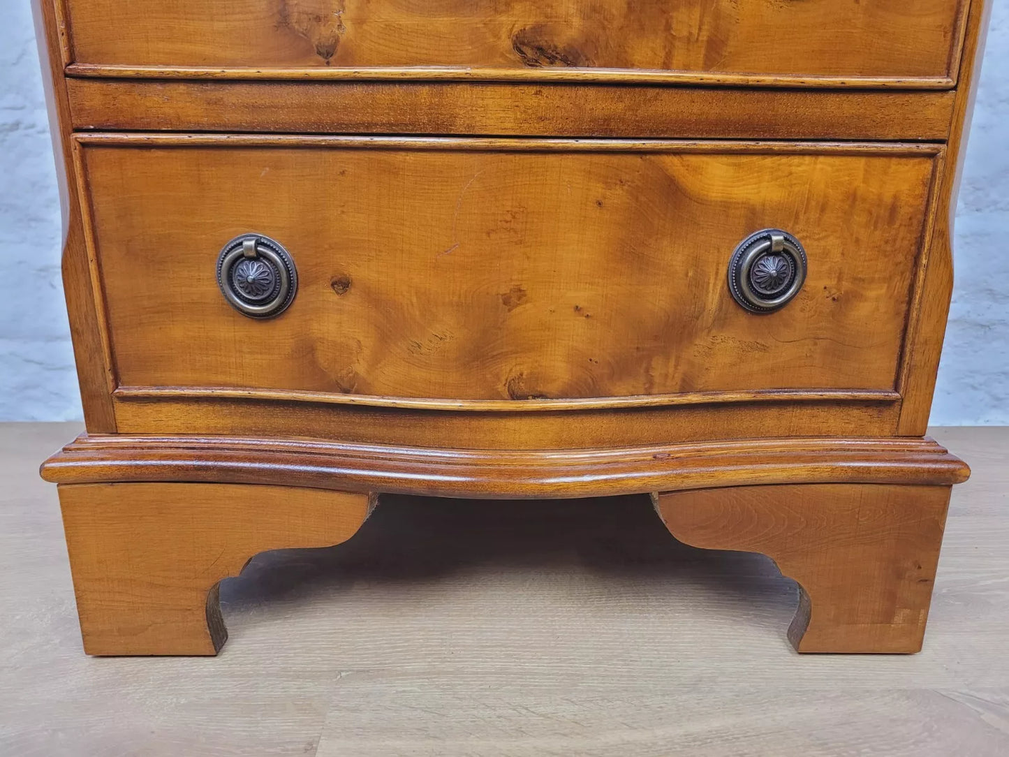 Walnut Chest Of Drawers Serpentine Reproduction Vintage Postage Available