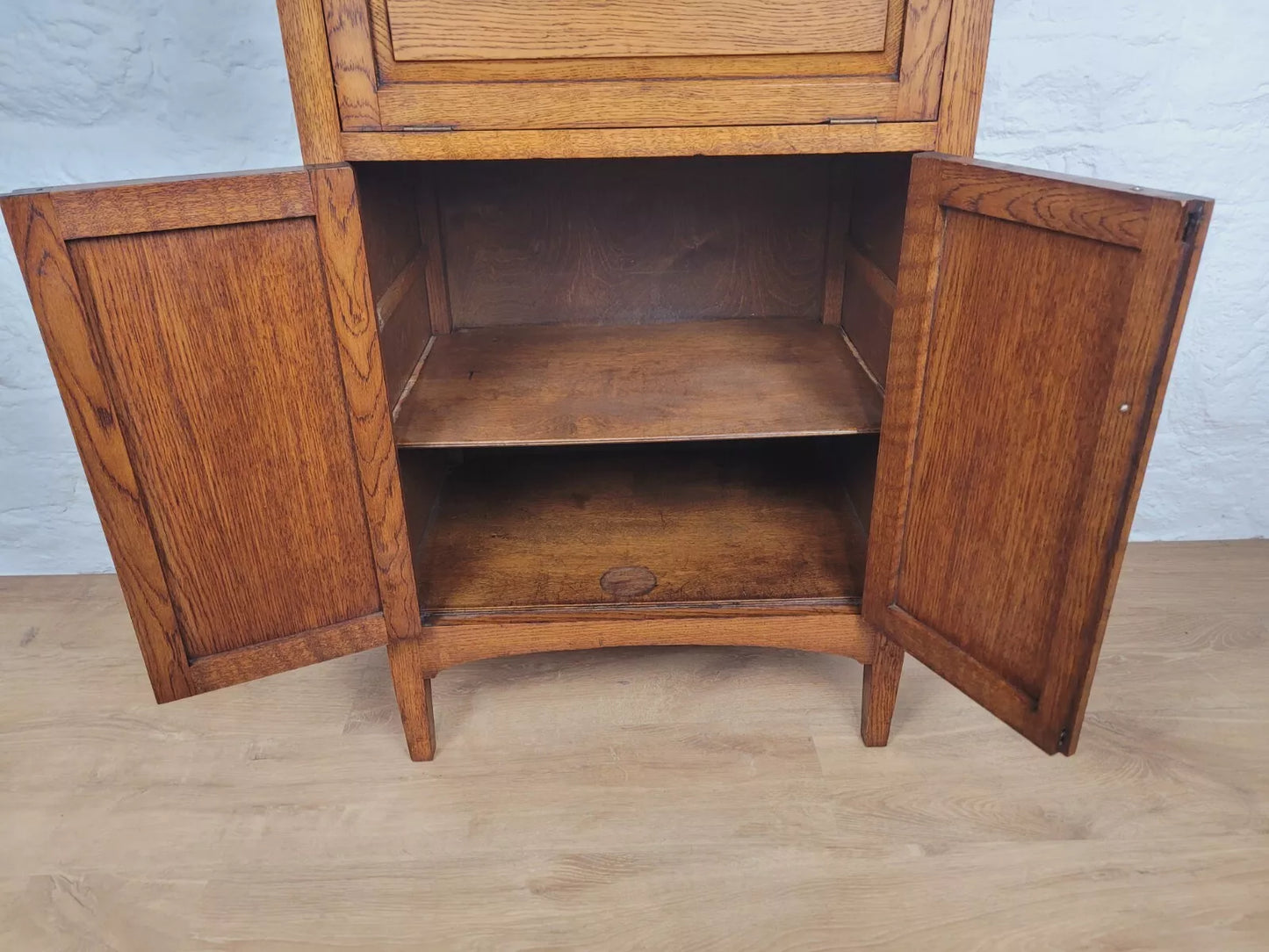 Oak Cupboard Cabinet Blanket Box Early 20th Century Postage Available