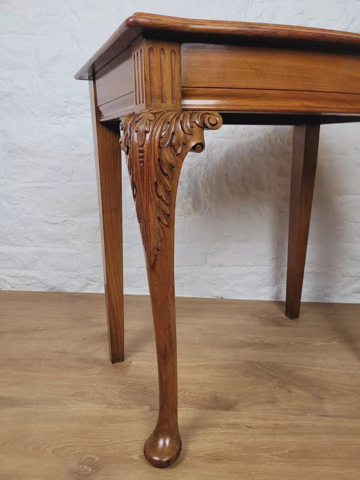 Walnut Occasional Side Table Carved Vintage Antique Style Postage Available