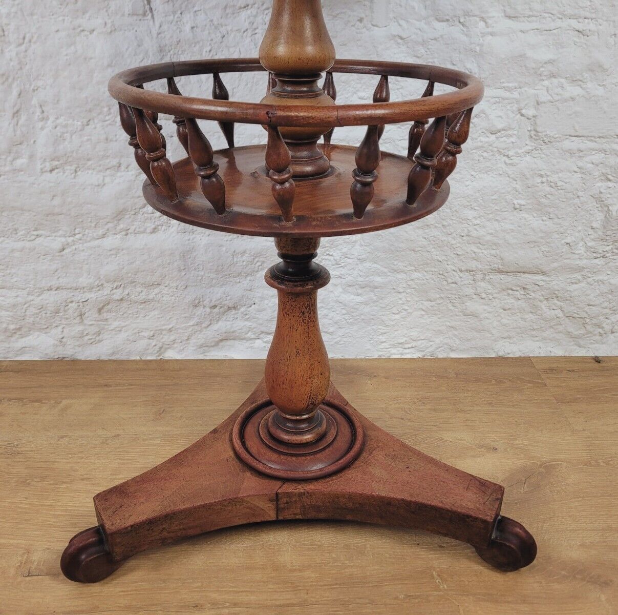 Tilt Top Side Table Two Tier Gallery Victorian English Postage Available