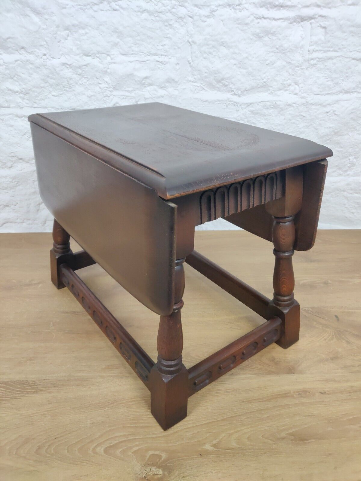 Priary Drop Leaf Table Turnable Top Jacobean Style Mahogany Postage Available