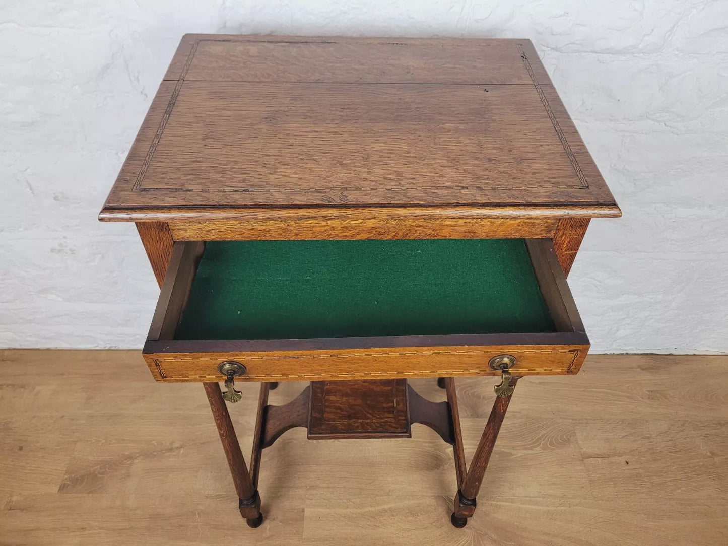 Edwardian Collectors Cabinet Inlaid Oak Graduating Drawers Delivery Available