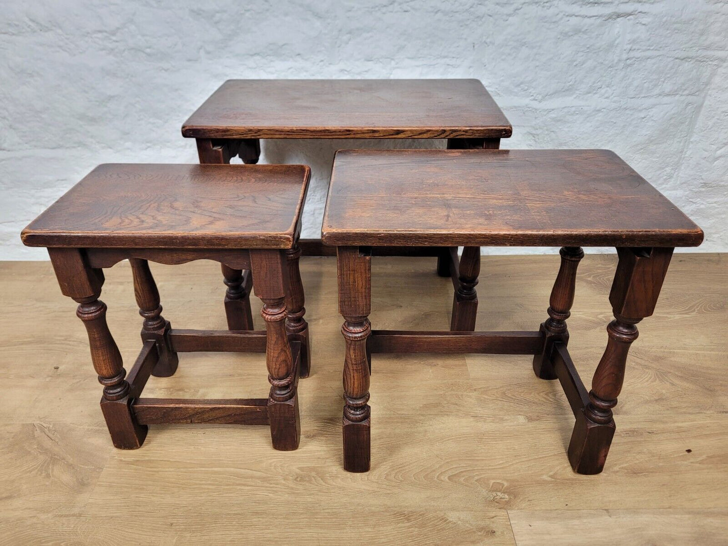 Nest of Tables Oak Vintage Rectangular Postage Available