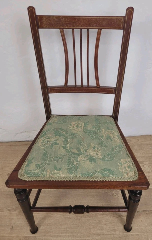 Edwardian Childs Bedroom Chair J.T. Antique Floral Upholstery Postage Available