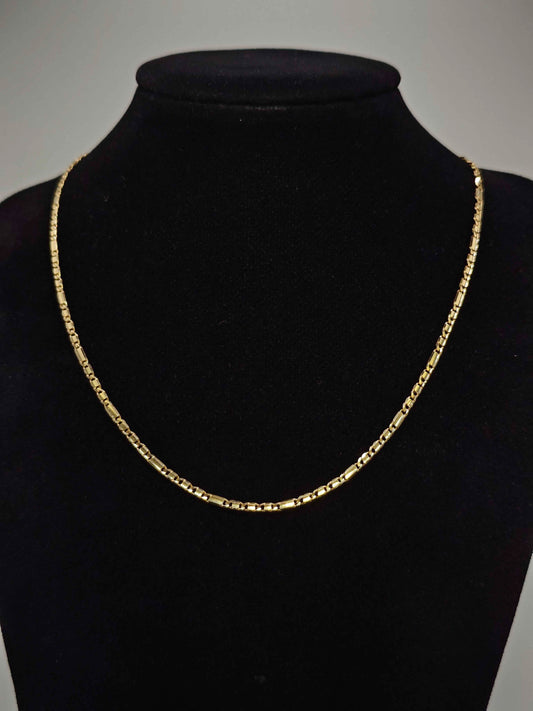 Chain Necklace 9ct Gold Figaro Style Link 16" Yellow Postage Available