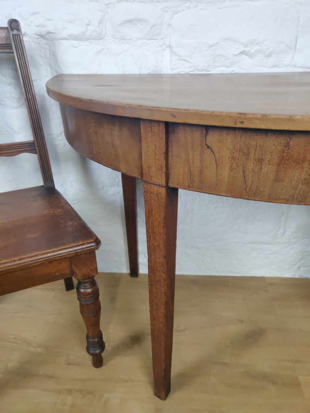 Demi Lune Side Table Georgian English Hall 18thC Antique Delivery Available