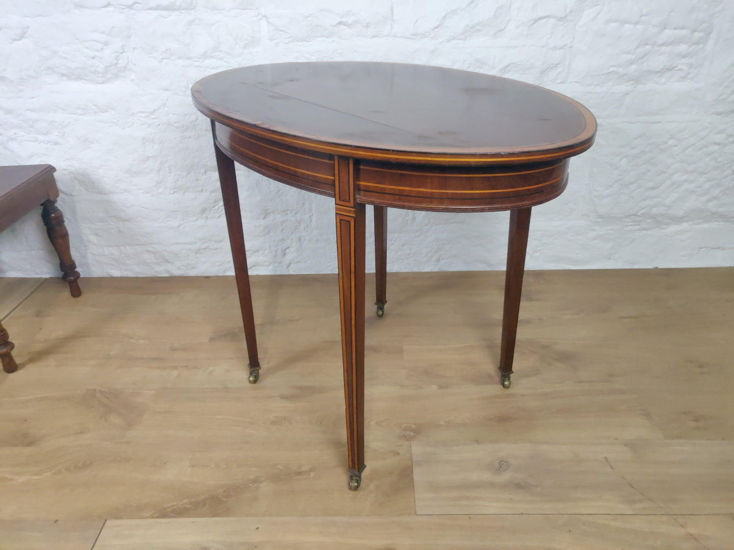 Edwardian Occasional Table Castors Rosewood Crossband Mahogany Postage Available