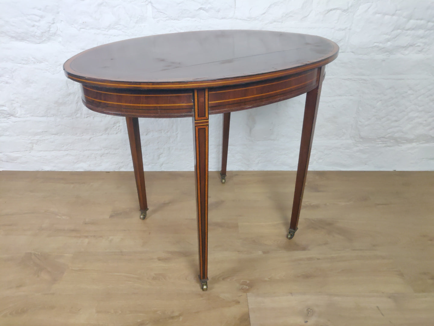 Edwardian Occasional Table Castors Rosewood Crossband Mahogany Postage Available