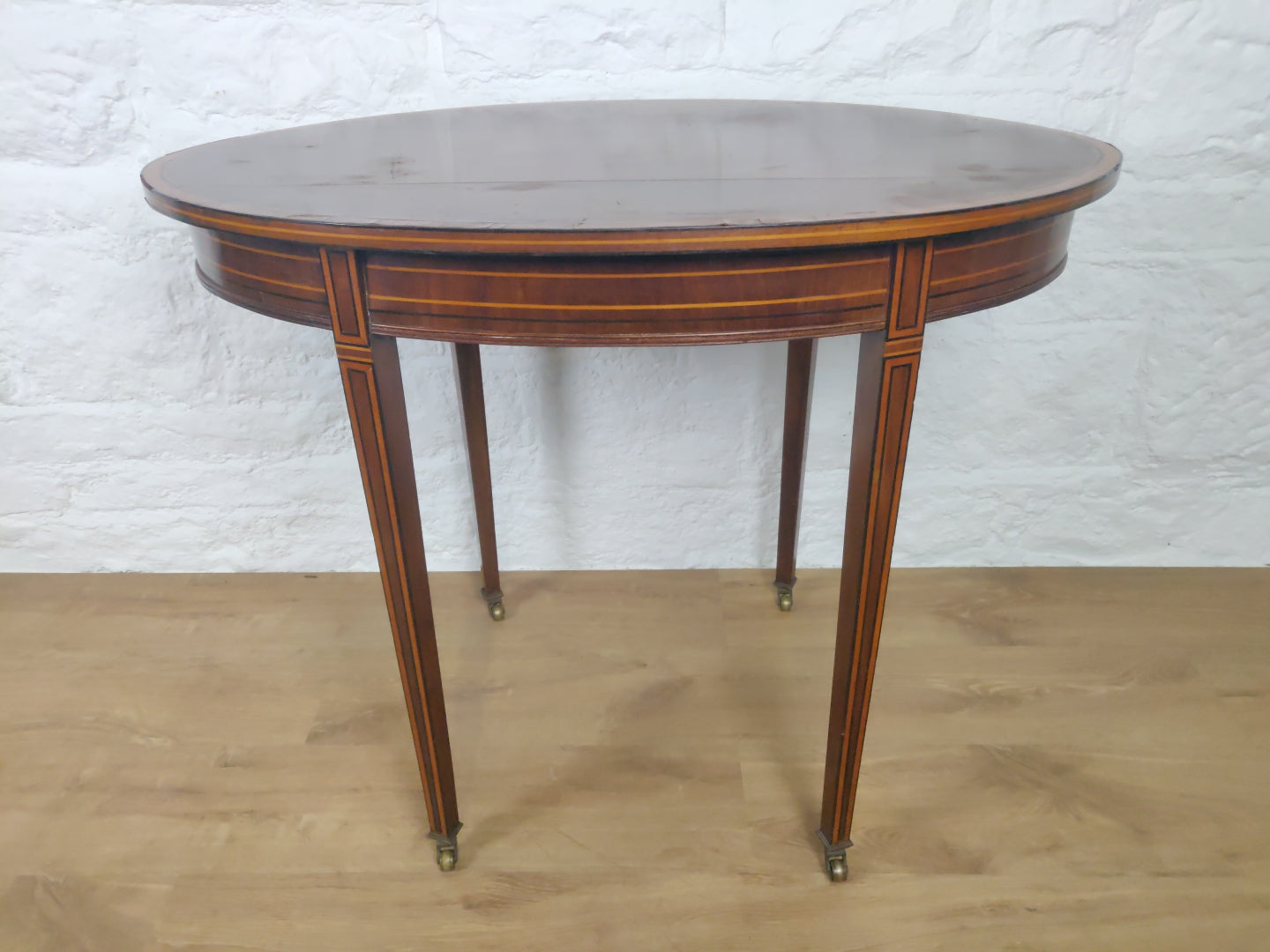 Edwardian Occasional Table Castors Rosewood Crossband Mahogany Postage Available