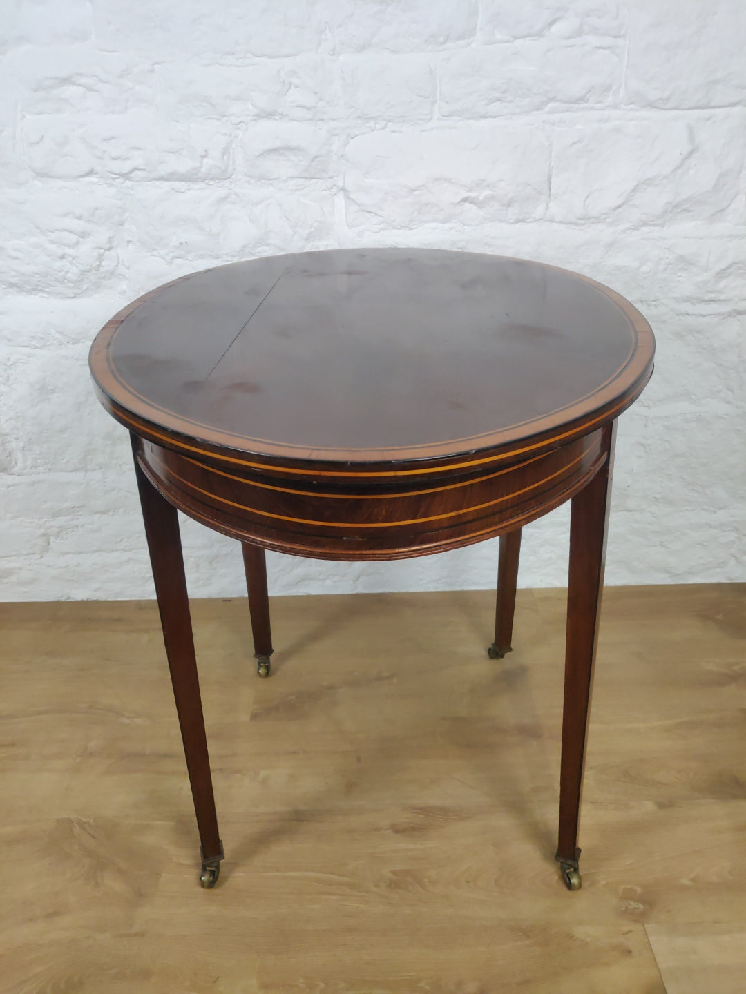 Edwardian Occasional Table Castors Rosewood Crossband Mahogany Postage Available