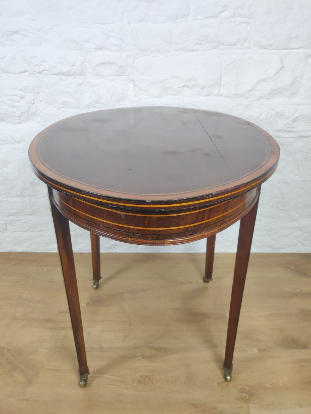 Edwardian Occasional Table Castors Rosewood Crossband Mahogany Postage Available