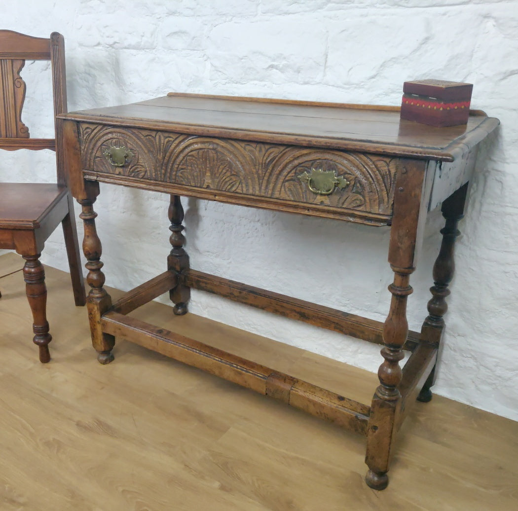 Victorian Carved Side Table Jacobean 19th Century English Delivery Available