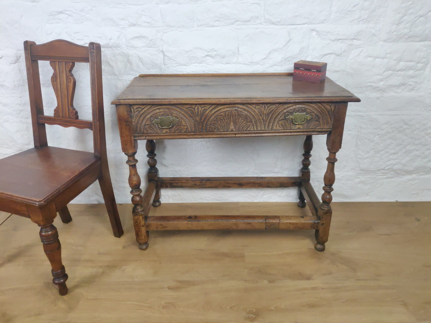 Victorian Carved Side Table Jacobean 19th Century English Delivery Available