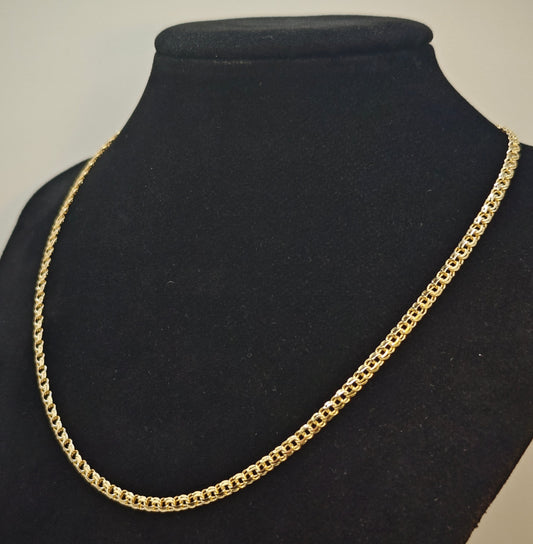 Chino Link Necklace 14ct Gold Yellow 16.5" Postage Available