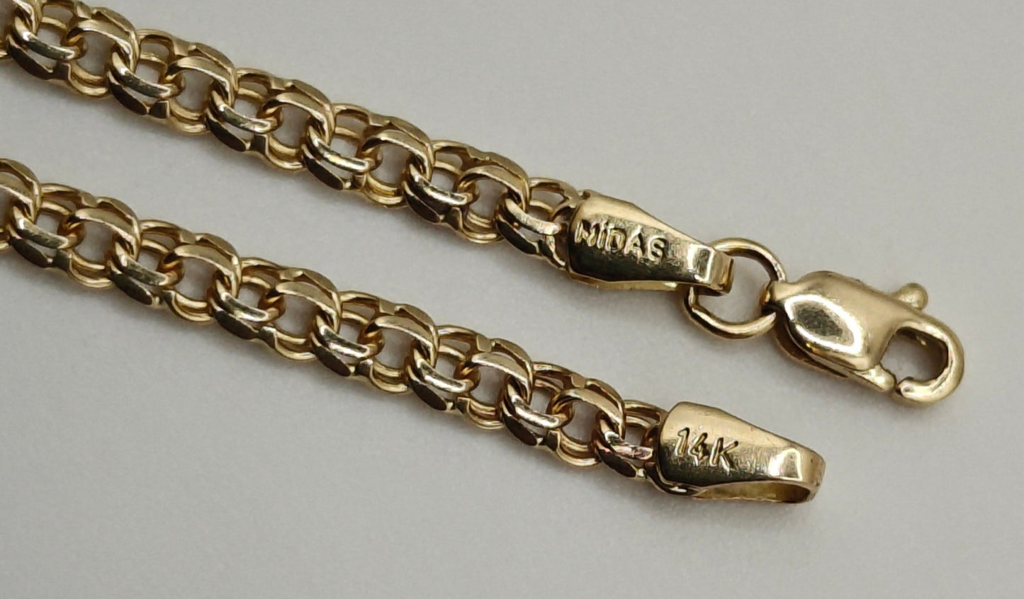 Chino Link Necklace 14ct Gold Yellow 16.5" Postage Available