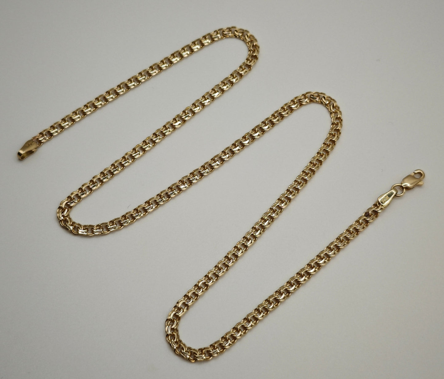 Chino Link Necklace 14ct Gold Yellow 16.5" Postage Available