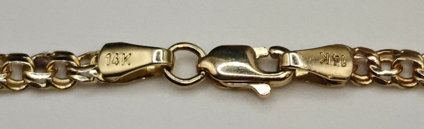 Chino Link Necklace 14ct Gold Yellow 16.5" Postage Available
