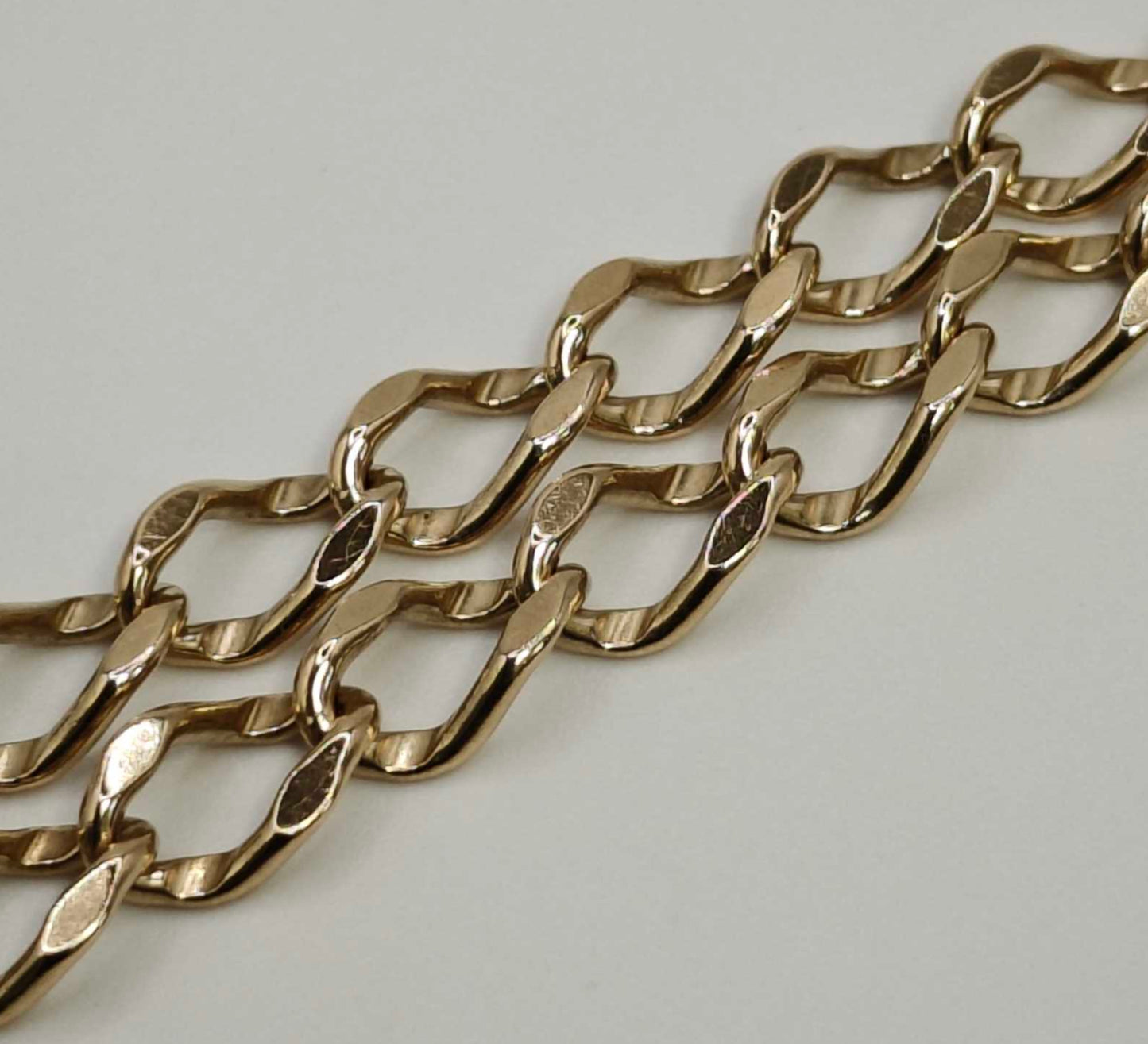 Padlock Heart Bracelet 9ct Gold Curb Link Charm 7.8" Unisex Postage Available