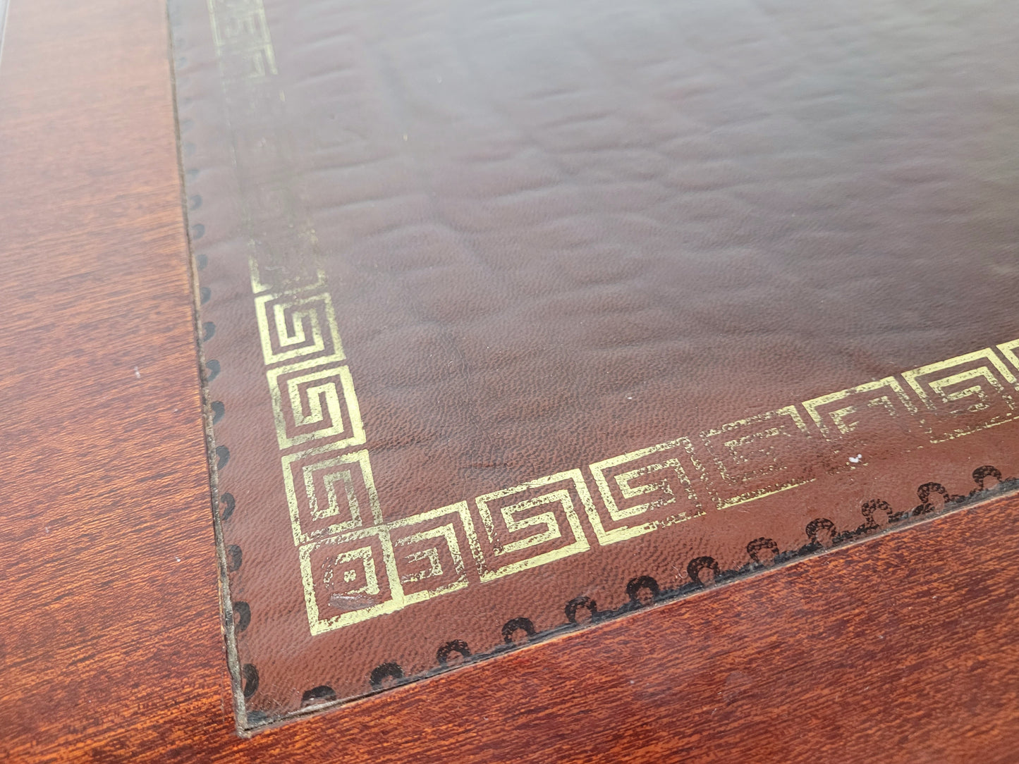 Vintage Pedestal Writing Desk Leather Top Mid 20thC Mahogany Delivery Available