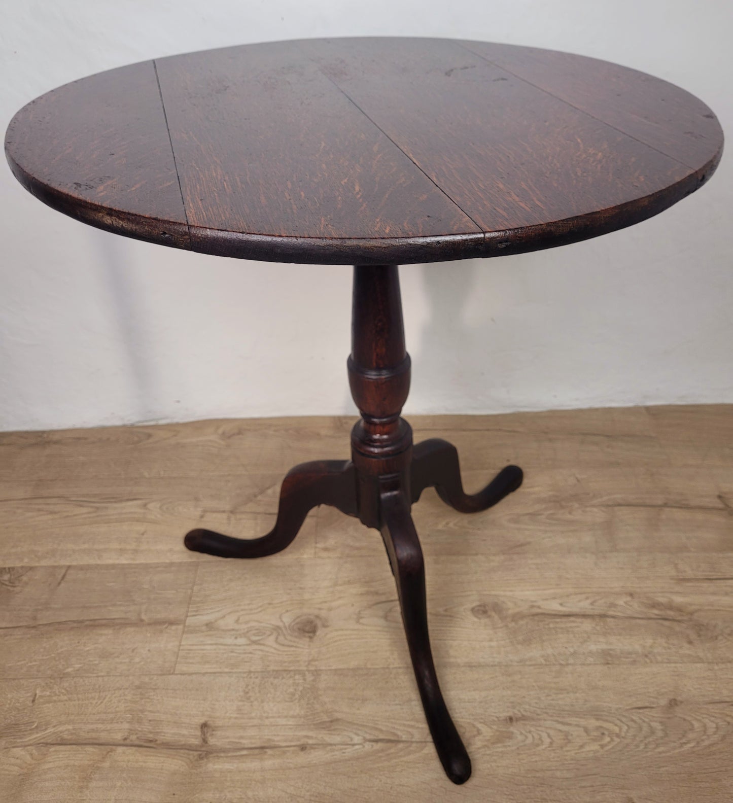 Georgian Tilt Top Table Tripod Occasional Round 18thC Oak Delivery Available