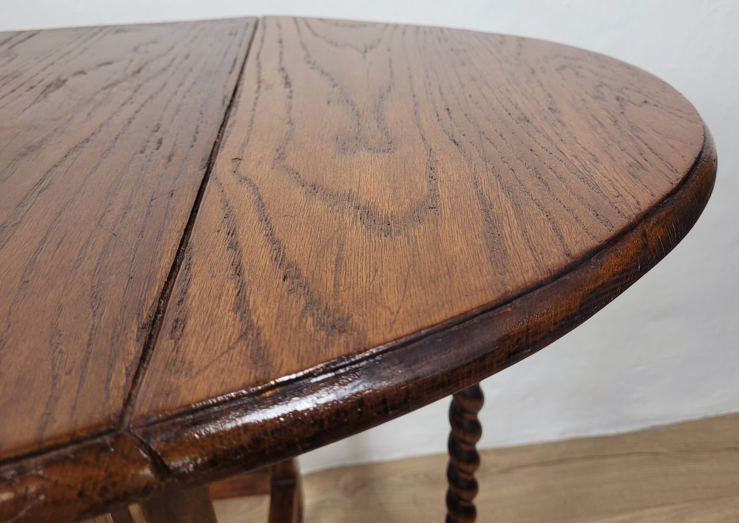 Vintage Drop Leaf Table Gateleg Barley Twist Oak 1930's Delivery Available