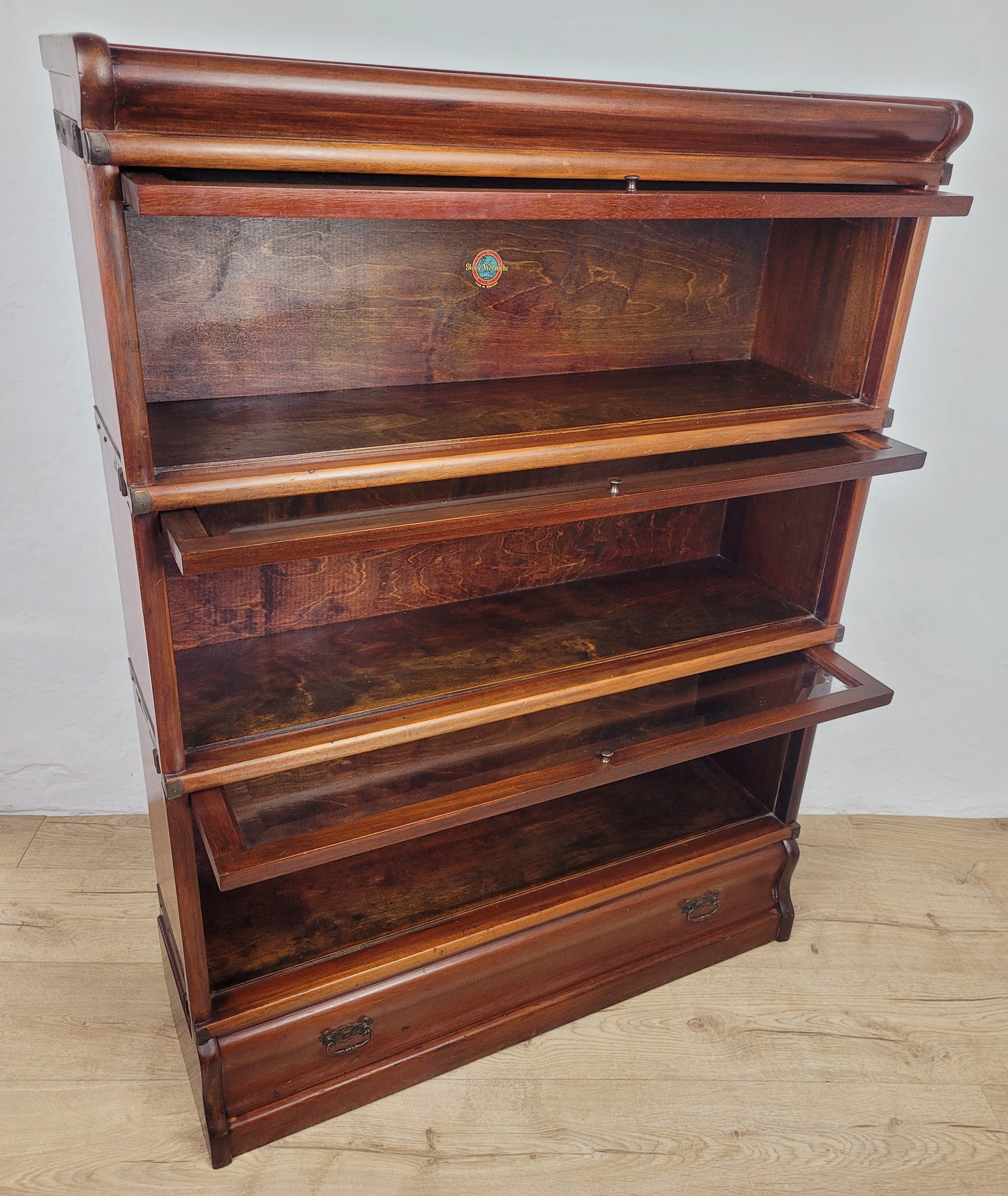 Globe Wernicke Barristers Bookcase 3 Stackable Glass Door Delivery Available