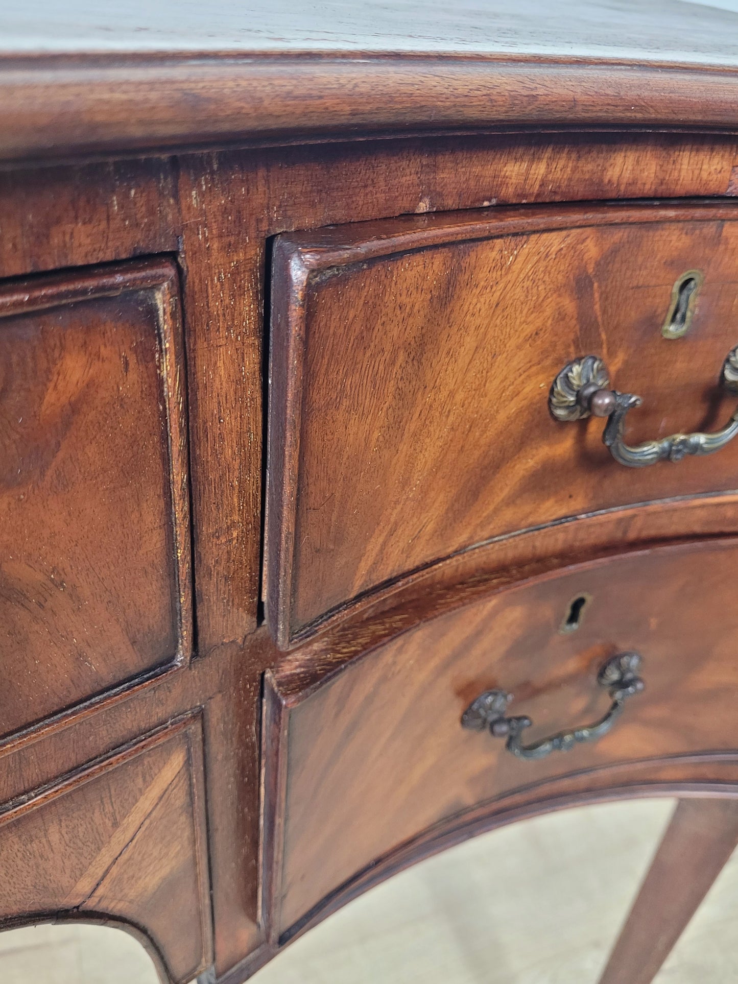 Victorian Ladies Dressing Table Serpentine Antique 1900s Delivery Available