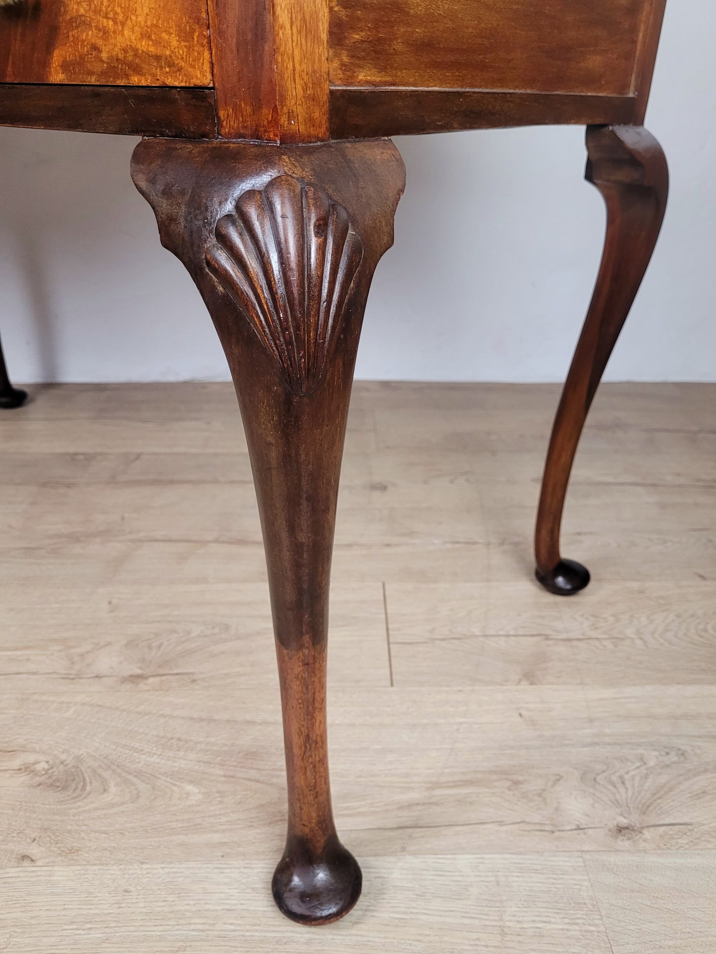 Ladies Writing Desk Vintage Mahogany Cabriole Shell Knee 1950 Delivery Available