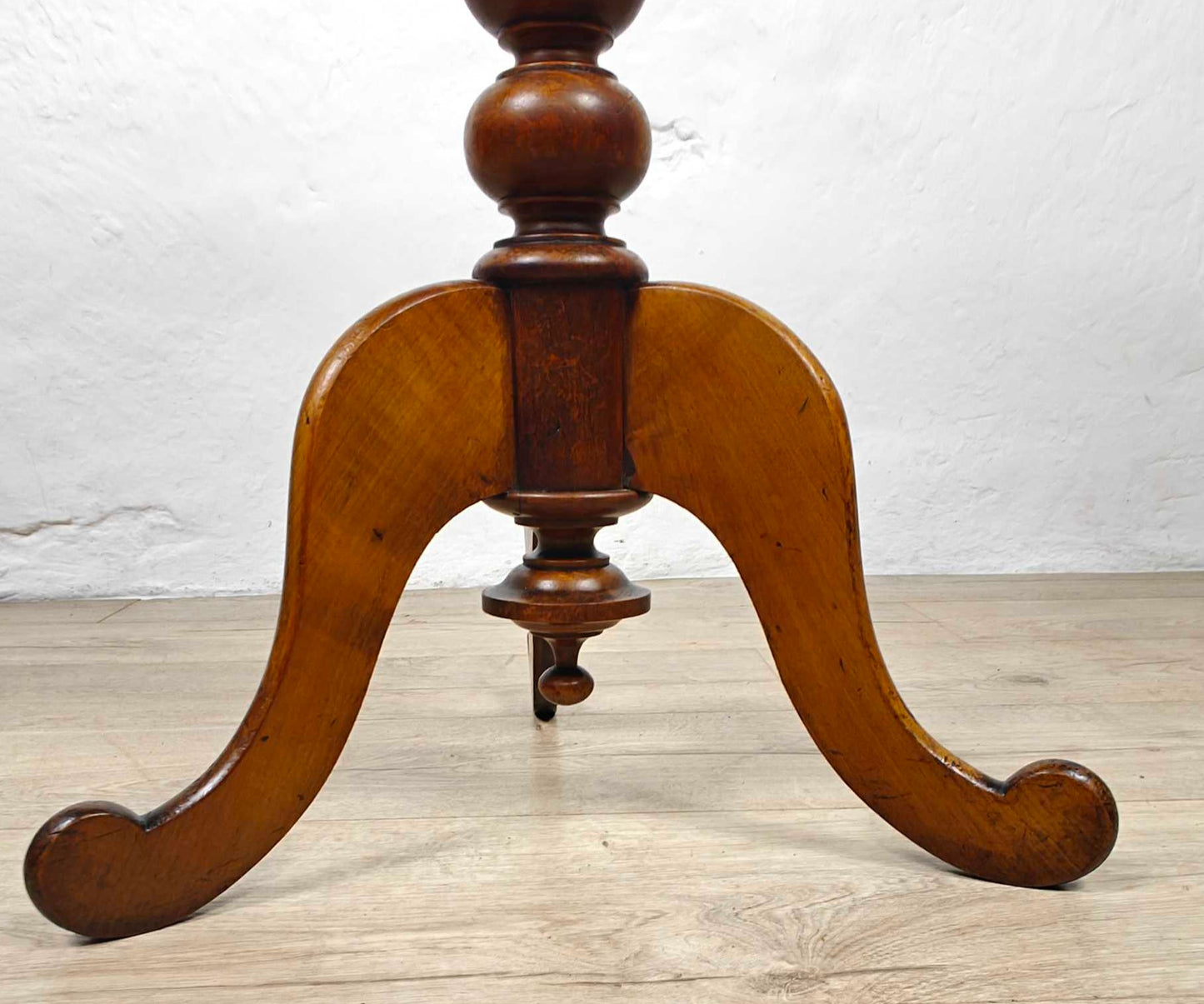 Victorian Tripod Side Table English Antique Mahogany Round Postage Available