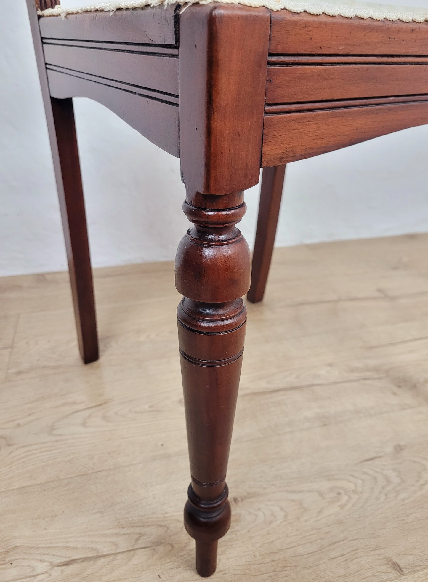 Carved Occasional Chair Mahogany Upholstered Antique Postage Available