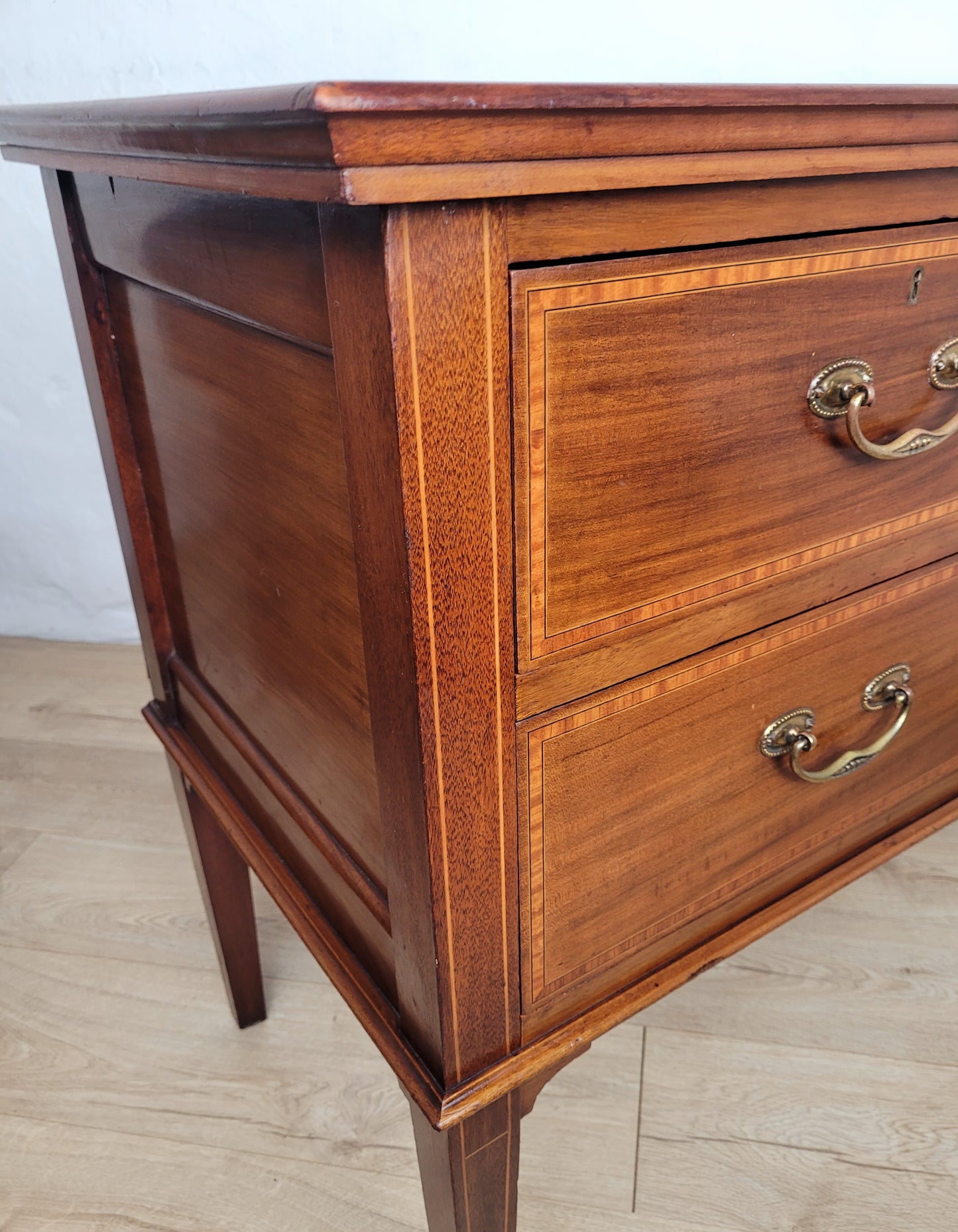Victorian Dressing Chest of Drawers Inlaid 19thC Drop Handles Delivery Available