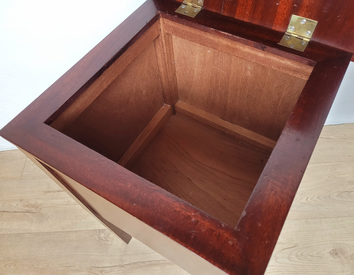 Vintage Bedside Table Leather Top Lid Mid 20th-century Postage Available