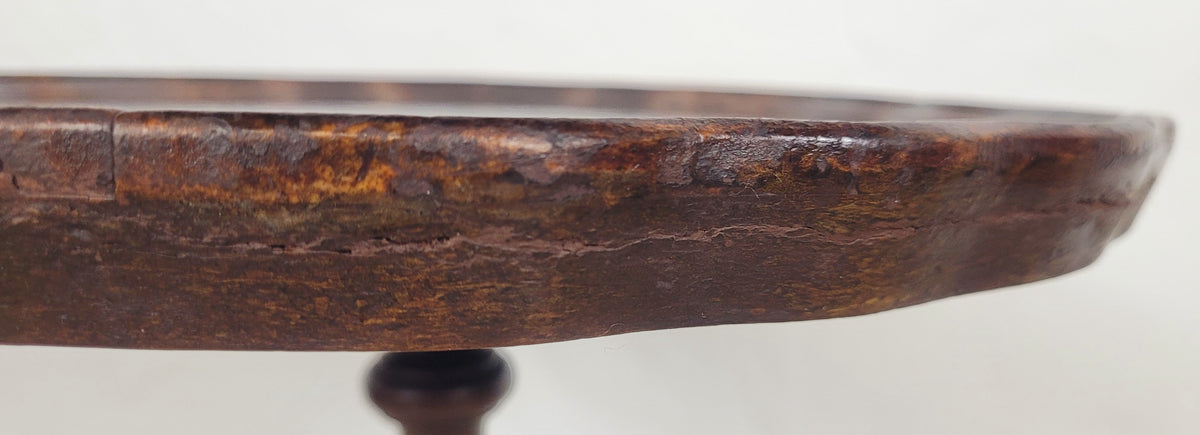 Victorian Wine Tripod Table Walnut Piecrust Scalloped Edge Postage Available
